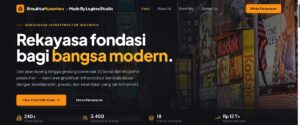 Halaman utama website manajemen proyek konstruksi