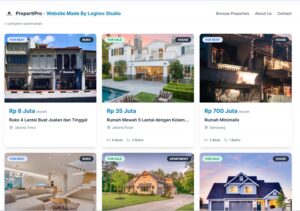 Daftar listing rumah, ruko, tanah, dan apartemen pada katalog properti