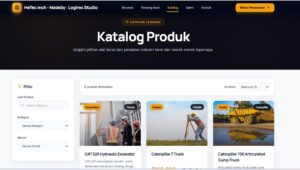 Website katalog produk industri dengan admin panel CMS