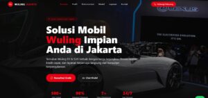 Desain Portfolio Website Sales Wuling Jakarta